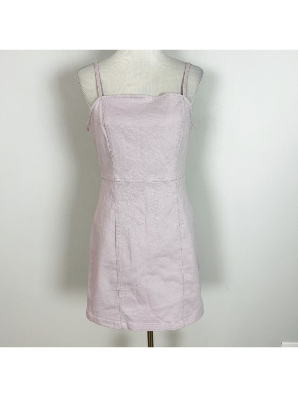 Women's Lilac Purple Denim Mini‎ Dress Sundress Summer Size Small